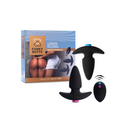 FeelzToys - Funkybutts Buttplug Set With Remote Control FeelzToys - Funkybutts Buttplug Set With Remote Control Anal Toys